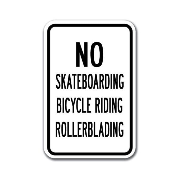 Signmission Safety Sign, 12 in Height, Aluminum, 18 in Length, No Skateboarding - NS1 A-1218 No Skateboarding - NS1 - main